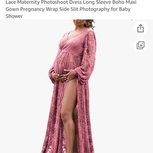 Lace Maternity photo shoot dress